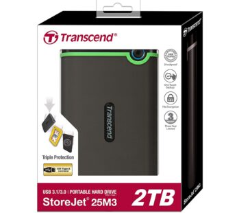 Transcend 2TB USB 3.1 Portable External Hard Drive 25M3 StoreJet