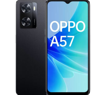 Oppo A57 4GB RAM 64GB ROM 6.56″ Color-Rich Display 13MP Dual Camera Dual SIM Android 12 MediaTek Helio G35 Ultra-Linear Stereo Speaker Side FingerPrint Unlock 5000mAh Battery
