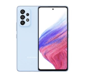 Samsung Galaxy A53 128GB ROM 8GB RAM 5G 6.5″ Super AMOLED Display 64MP Quad Camera Android 12 One UI 4.1 Fast charging 25W Li-Po 5000 mAh non-removable Battery Dubai Warranty