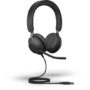 Jabra Evolve2 40 Stereo Wired On-Ear Headset (Unified Communication, USB Type-A, Black)