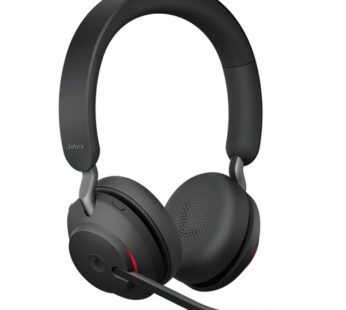 Jabra Evolve2 65 LINK380A MS Stereo Wireless On-Ear Headset with Stand (Microsoft Teams, USB Type-C, Black)