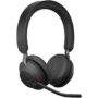 Jabra Evolve2 65 LINK380A MS Stereo Wireless On-Ear Headset with Stand (Microsoft Teams, USB Type-C, Black)