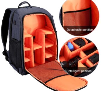 Puluz Camera Backpack Waterproof Shockproof Camera Bag With Rain Cover For DSLR SLR Camera Lenses