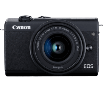 Canon EOS M200 Mirrorless Camera EF-M 15-45mm f/3.5-6.3 IS STM Lens 24.1MP APS-C CMOS Sensor DIGIC 8 Image Processor UHD 4K and HD 720p120 Video Recording Dual Pixel CMOS AF