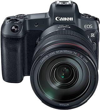 Canon EOS R RF 24-105mm F4 L IS USM Lens Kit 4K UHD Digital Single-Lens Non-Reflex AF/AE Camera 0.24 Magnification Mirrorless Full-Frame Vlogging and Content Creator Camera